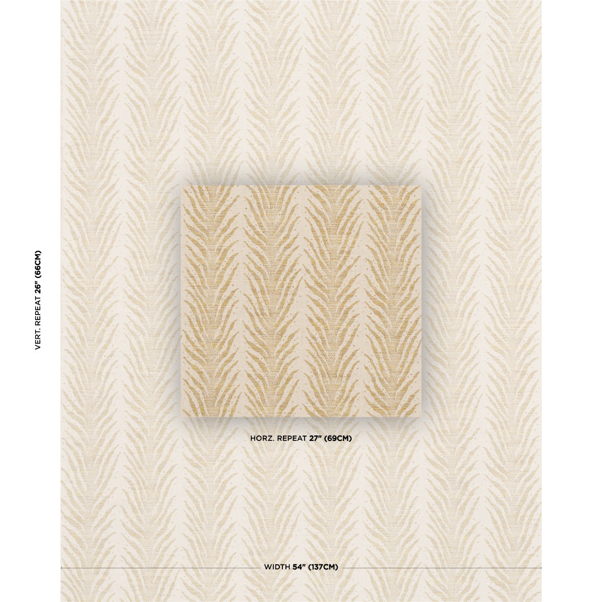 Creeping Fern fabric in mimosa glow color - pattern number 75456 - by Schumacher in the Atelier Paris collection