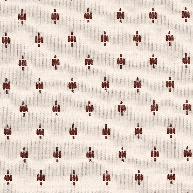 Barlow fabric in light brown on ivory color - pattern number 75533 - by Schumacher in the New Traditional collection