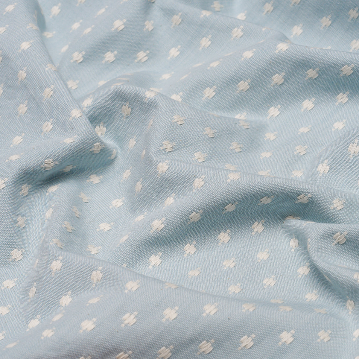 Barlow fabric in soft blue color - pattern number 75538 - by Schumacher in the New Traditional collection