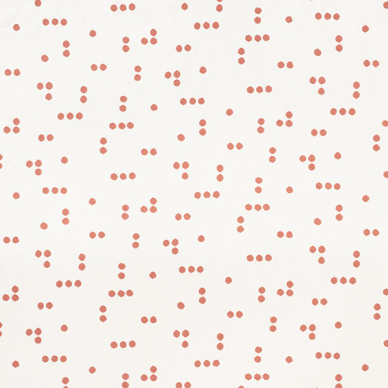 Great Rock Embroidery fabric in coral color - pattern number 75631 - by Schumacher in the Caroline Z Hurley collection