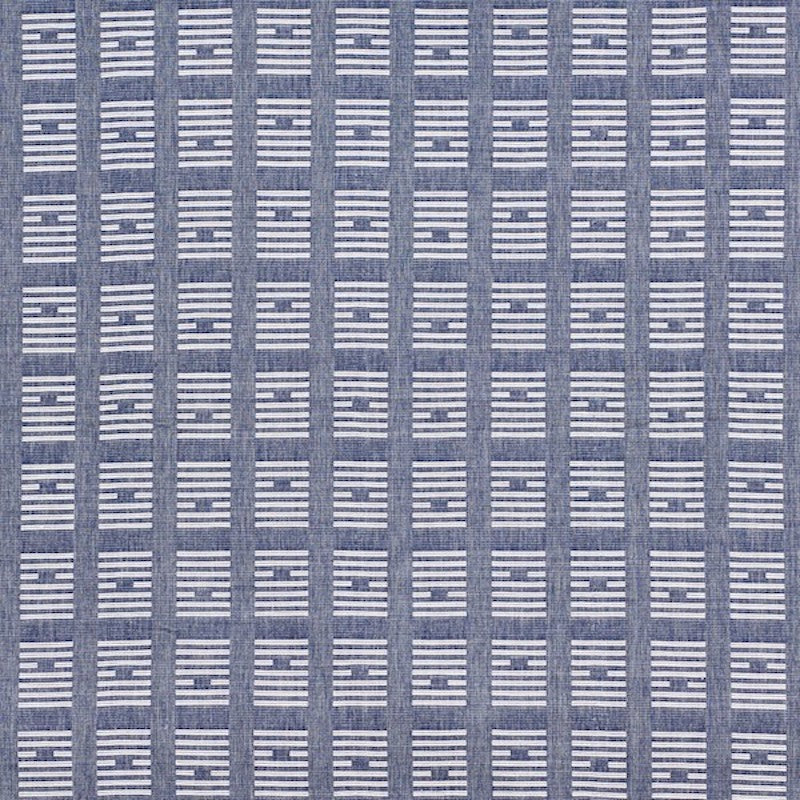 Tiasquam Weave fabric in navy color - pattern number 75660 - by Schumacher in the Caroline Z Hurley collection