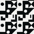 Binary Embroidery fabric in black color - pattern number 75690 - by Schumacher in the New Wave: Black & White collection