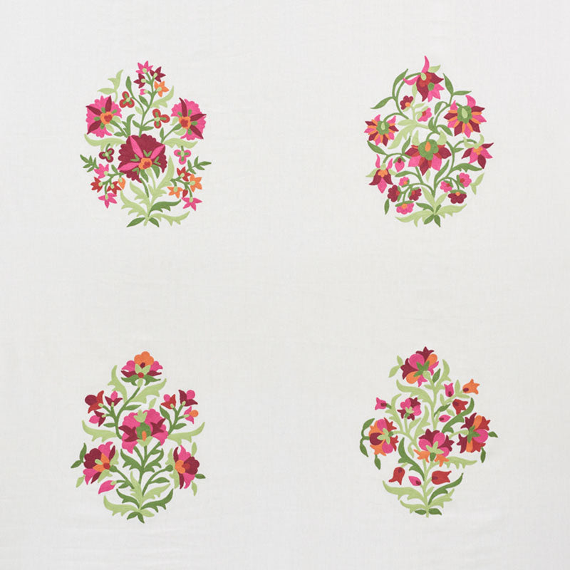 Antalya Medallion Embroidery fabric in garnet color - pattern number 75741 - by Schumacher in the Ottoman Chic collection