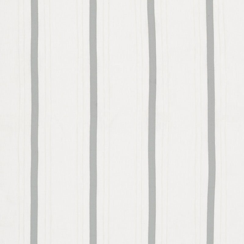 Stripe Applique Sheer fabric in grey color - pattern number 75761 - by Schumacher in the Natural Sheers collection