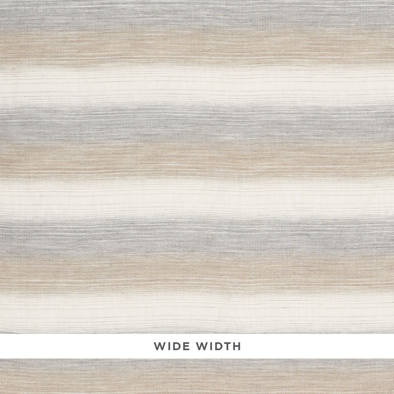 Horizon Casement fabric in dune and grey color - pattern number 75771 - by Schumacher in the Natural Sheers collection