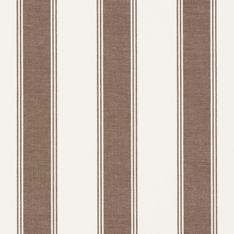 Rafe Stripe fabric in berber brown color - pattern number 75822 - by Schumacher in the Veere Grenney collection