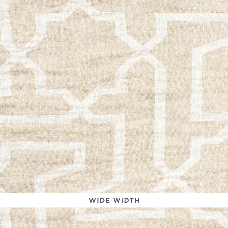 Arabesque Maze Sheer fabric in natural color - pattern number 75871 - by Schumacher in the Patterned Sheers &amp; Casements collection