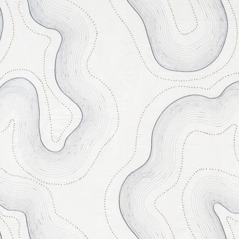 Topo Beaded Sheer fabric in slate color - pattern number 75901 - by Schumacher in the Patterned Sheers &amp; Casements collection