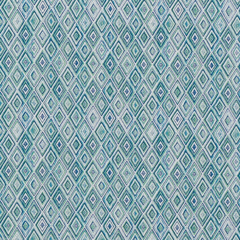 Diamond Strie Indoor Outdoor fabric in peacock color - pattern number 75920 - by Schumacher in the Indoor-Outdoor Prints &amp; Wovens collection