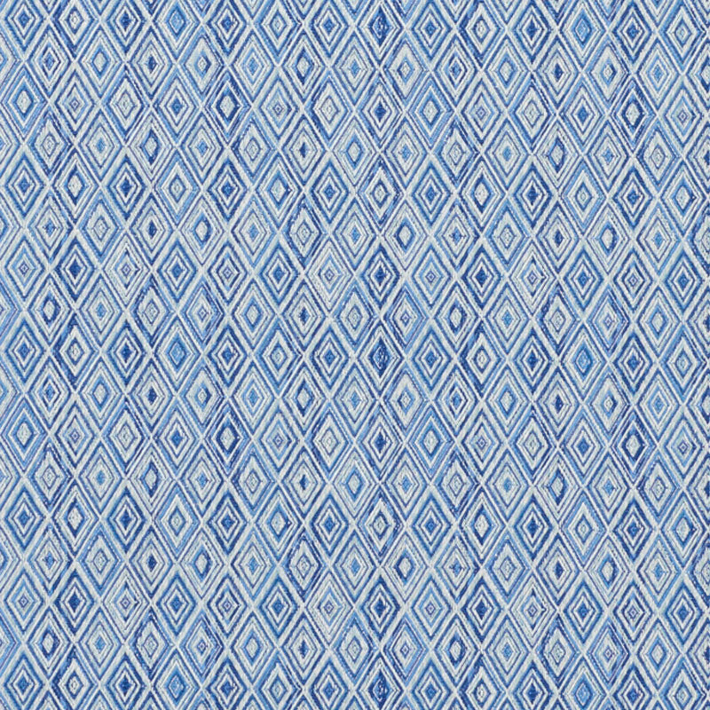 Diamond Strie Indoor Outdoor fabric in blue color - pattern number 75921 - by Schumacher in the Indoor-Outdoor Prints &amp; Wovens collection