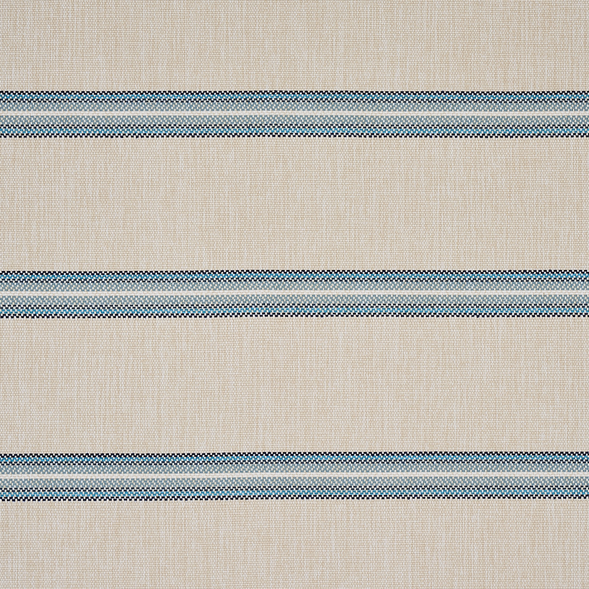 Garden Stripe Indoor Outdoor fabric in blue color - pattern number 75973 - by Schumacher in the Indoor/Outdoor Recolors collection