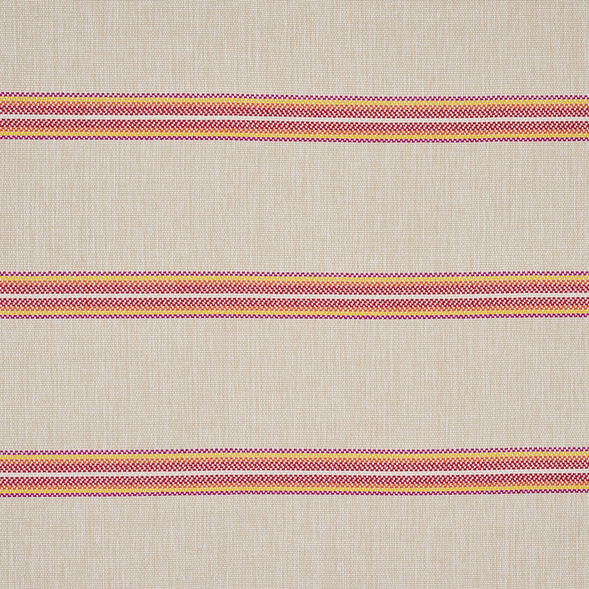 Garden Stripe Indoor Outdoor fabric in red color - pattern number 75974 - by Schumacher in the Indoor/Outdoor Recolors collection