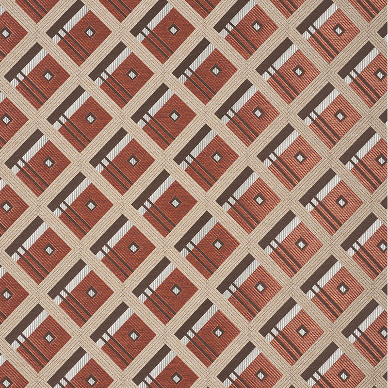 Legrad Argyle fabric in cognac color - pattern number 76010 - by Schumacher in the Club Cavalier collection