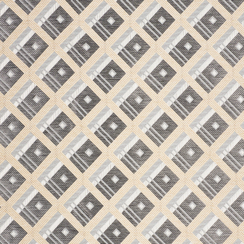 Legrad Argyle fabric in charcoal color - pattern number 76011 - by Schumacher in the Club Cavalier collection