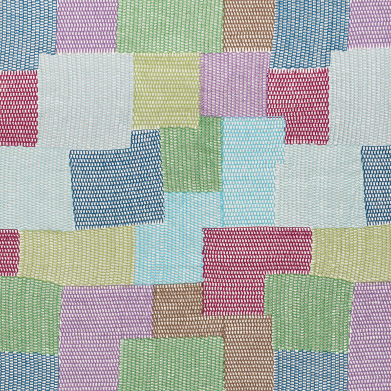 Carnaby fabric in blue and green color - pattern number 76180 - by Schumacher in the Free Spirit collection