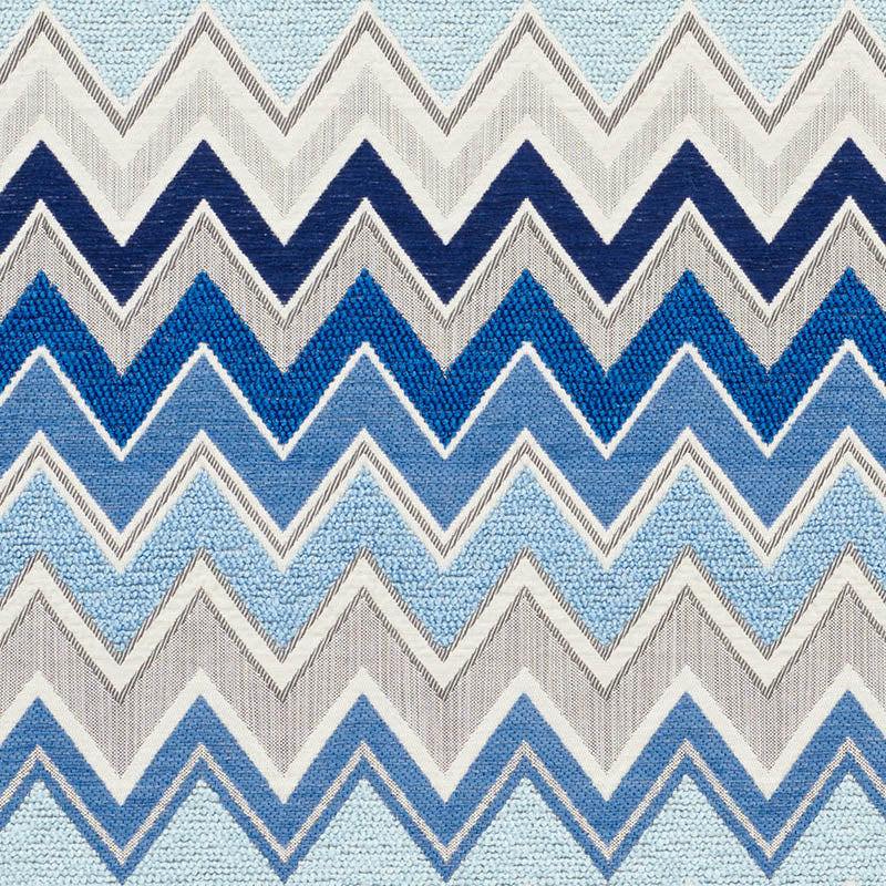 Zenyatta Mondatta II fabric in blue color - pattern number 76300 - by Schumacher in the Zenyatta Mondatta II collection