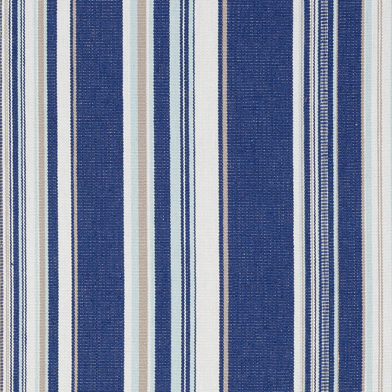 Ponderosa Stripe fabric in blue color - pattern number 76630 - by Schumacher in the Indoor/Outdoor Linen collection