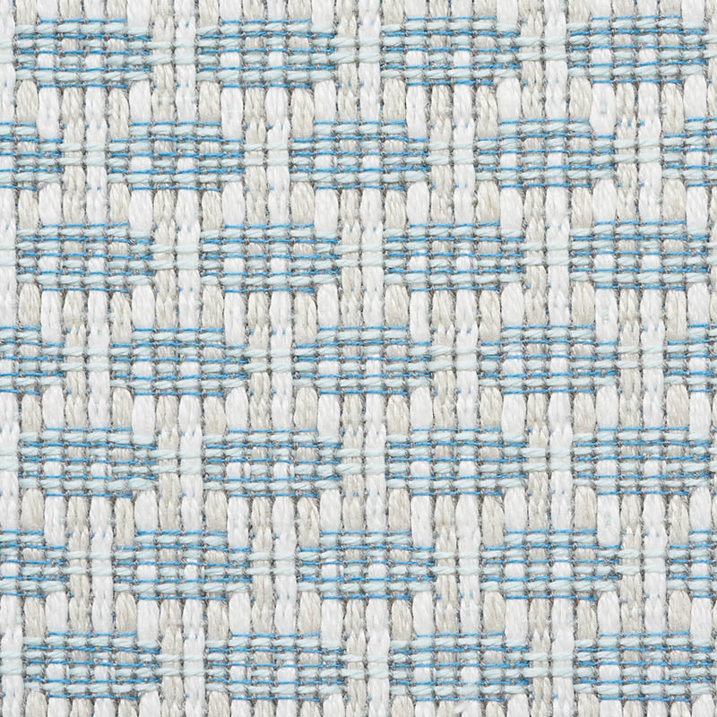 Hickox Indoor Outdoor fabric in sky color - pattern number 76650 - by Schumacher in the Indoor/Outdoor Linen collection