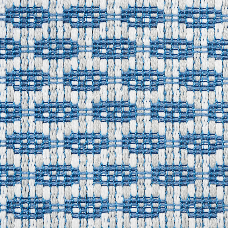 Hickox Indoor Outdoor fabric in blue color - pattern number 76651 - by Schumacher in the Indoor/Outdoor Linen collection