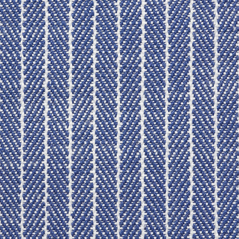 Garter Stripe Indoor Outdoor fabric in blue color - pattern number 76672 - by Schumacher in the Indoor/Outdoor Linen collection