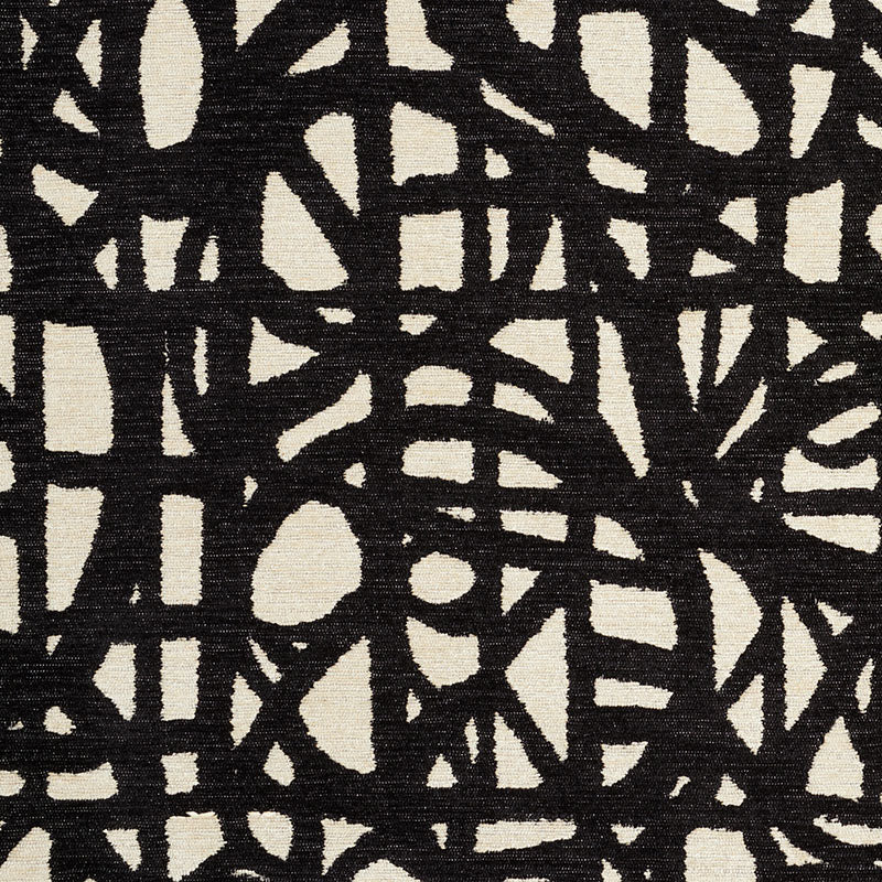 Momentum fabric in black color - pattern number 76711 - by Schumacher in the Freehand collection
