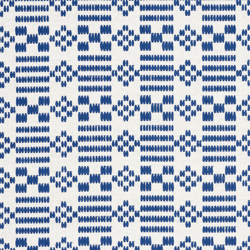 Wilson Embroidery fabric in indigo color - pattern number 76790 - by Schumacher in the A Country Life collection