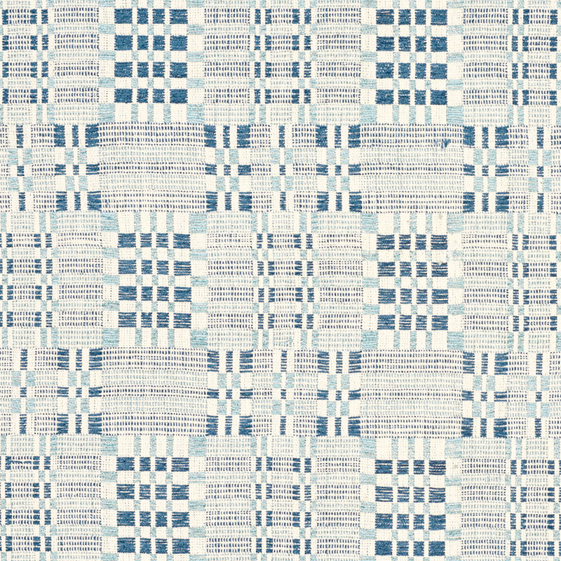 Brimfield fabric in indigo color - pattern number 76940 - by Schumacher in the Folk Art collection