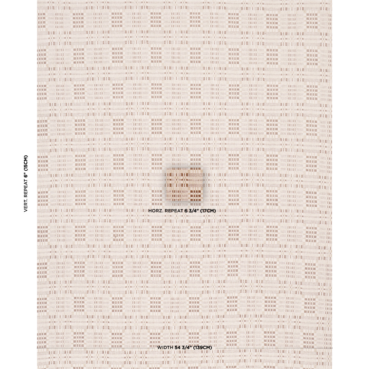 Brimfield fabric in fawn color - pattern number 76945 - by Schumacher in the Prairie collection
