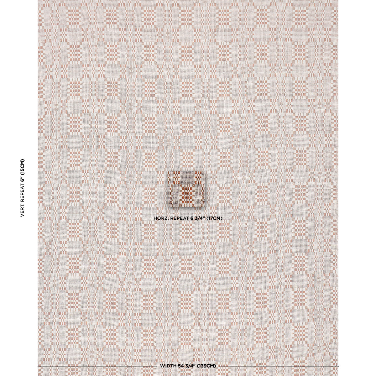 Brimfield fabric in terracotta color - pattern number 76946 - by Schumacher in the Atelier Paris collection