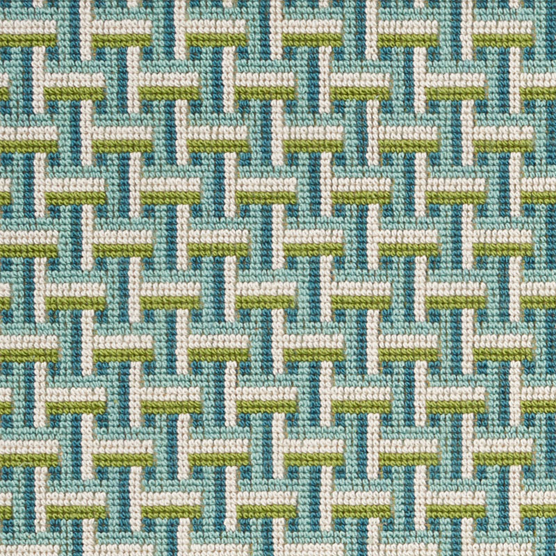 Saxon Epingle fabric in peacock color - pattern number 76970 - by Schumacher in the Classic Wovens collection