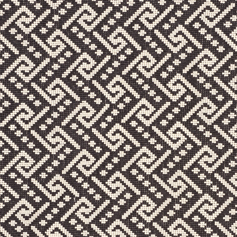 Ionic Weave fabric in black color - pattern number 77122 - by Schumacher in the Timothy Corrigan collection