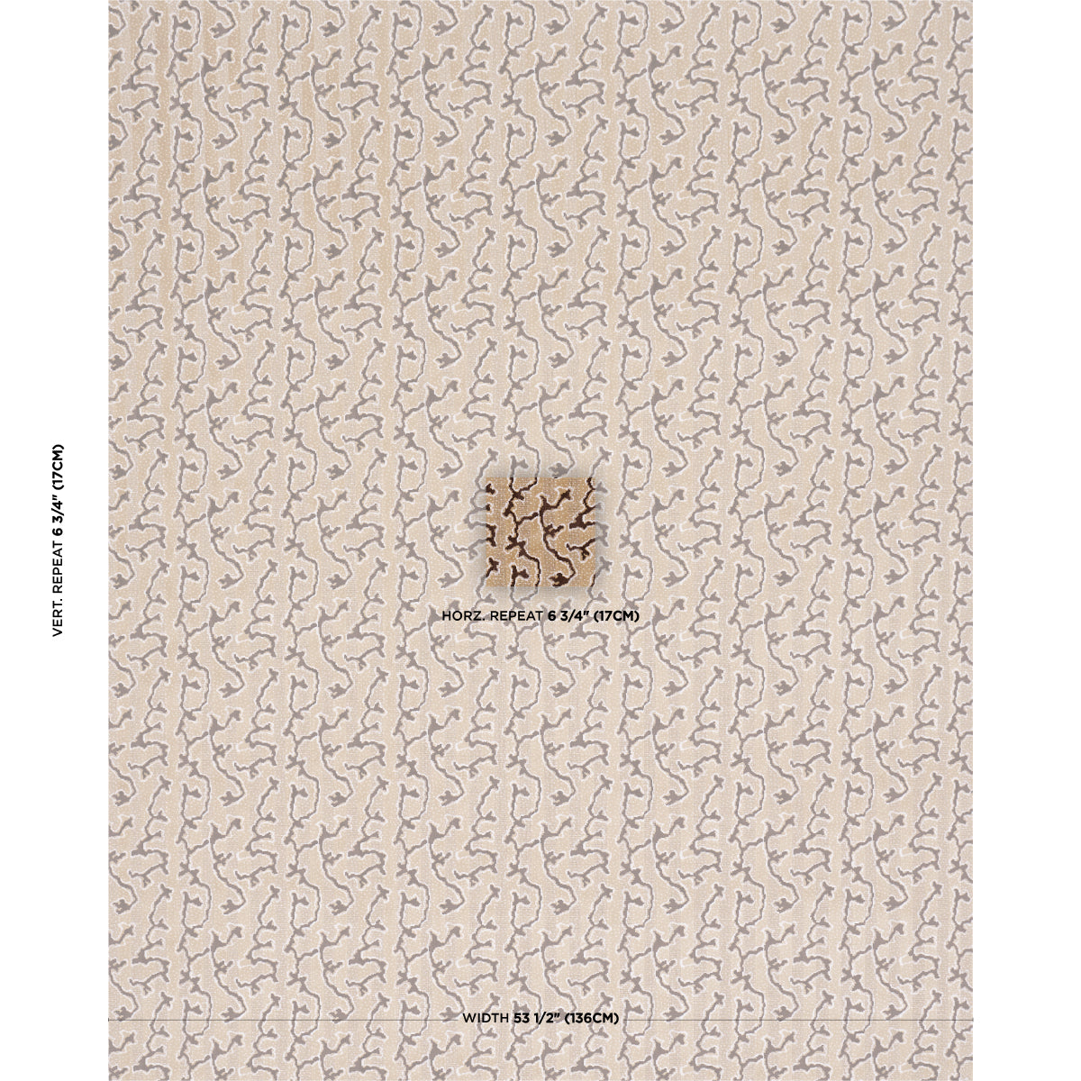 Corail Velvet fabric in champignon color - pattern number 77134 - by Schumacher in the Perennial Favorites collection