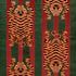 Jokhang Tiger Velvet fabric in red and green color - pattern number 77235 - by Schumacher in the Velvet & Velvet Trims collection