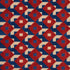 Dazzle Ship Velvet fabric in blue and red color - pattern number 77241 - by Schumacher in the Johnson Hartig collection