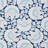 Jackie Applique Embroidery fabric in blue color - pattern number 77301 - by Schumacher in the Wallflowers collection