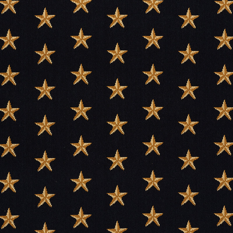 Star Epingle fabric in black color - pattern number 77420 - by Schumacher in the Cut &amp; Patterned Velvets collection