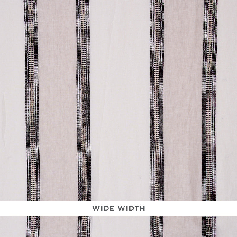 Senita Stripe Sheer fabric in neutral color - pattern number 77430 - by Schumacher in the True West collection