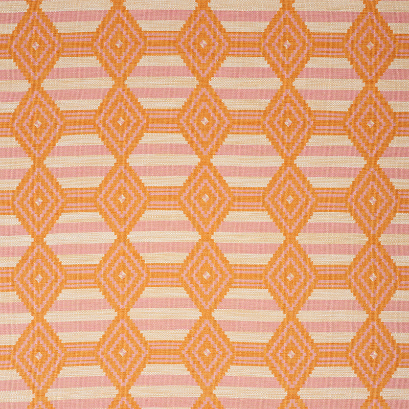 Manta Performance fabric in pink and orange color - pattern number 77440 - by Schumacher in the Open Sky collection