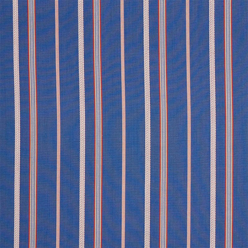 Kayenta Stripe fabric in blue color - pattern number 77451 - by Schumacher in the True West collection