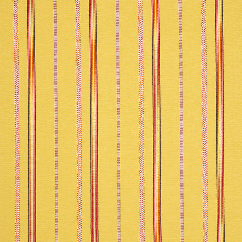 Kayenta Stripe fabric in yellow color - pattern number 77452 - by Schumacher in the True West collection