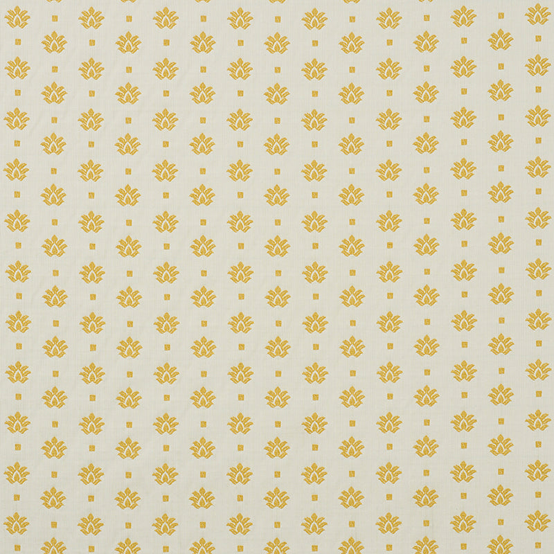 Brunel fabric in yellow color - pattern number 77532 - by Schumacher in the New Traditional collection