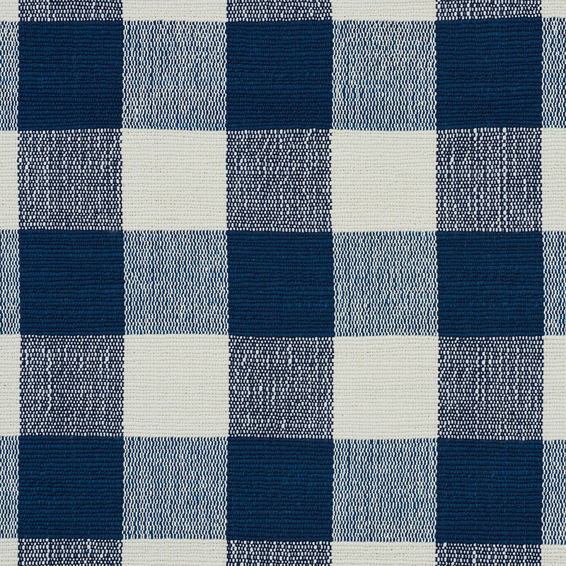 Barnes Performance Check fabric in blue color - pattern number 77550 - by Schumacher in the New Traditional II collection
