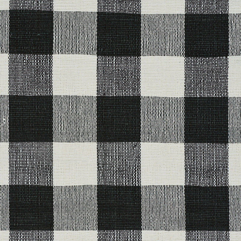 Barnes Performance Check fabric in black color - pattern number 77552 - by Schumacher in the New Traditional collection