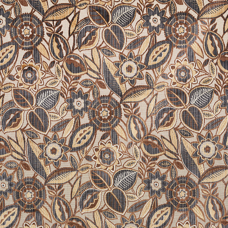 Garland Velvet fabric in neutral color - pattern number 77760 - by Schumacher in the Cut &amp; Patterned Velvets collection
