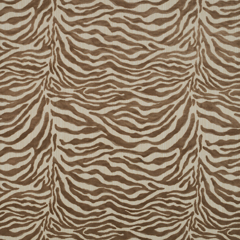 Regine Strie Velvet fabric in beige color - pattern number 77770 - by Schumacher in the Rive Gauche collection