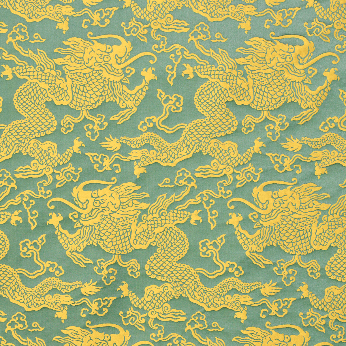 Ruan Dragon Damask fabric in gold color - pattern number 78102 - by Schumacher in the Fire Breather collection