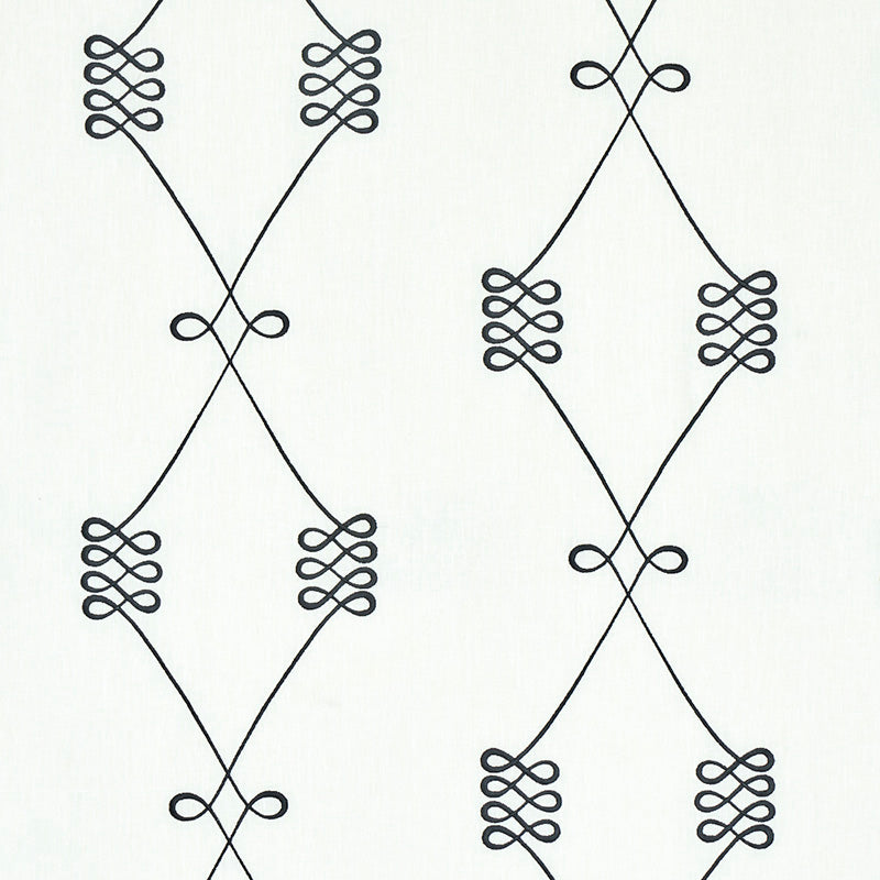 Nicolette Embroidery fabric in ivory color - pattern number 78200 - by Schumacher in the Misterioso collection