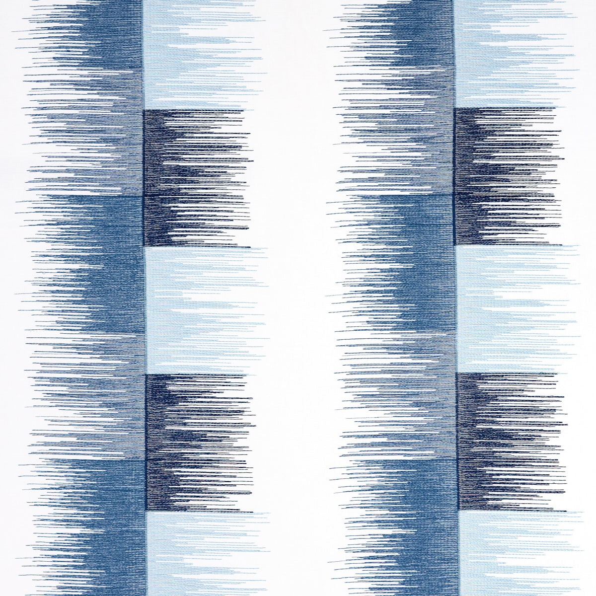 Sunburst Stripe Embroidery fabric in blue color - pattern number 78404 - by Schumacher in the Uncommon Threads collection