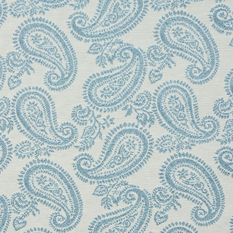 Milena Paisley fabric in sky color - pattern number 78721 - by Schumacher in the New Traditional collection