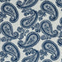 Milena Paisley fabric in blue color - pattern number 78722 - by Schumacher in the New Traditional collection